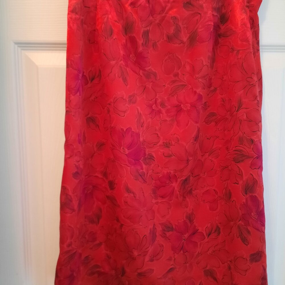 Brand New Red Satin Skirt With Lining100% Polyester